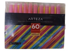 Arteza Highlighters | 6 Assorted Colors | 30  Thick/ 30 Thin - Set of 60