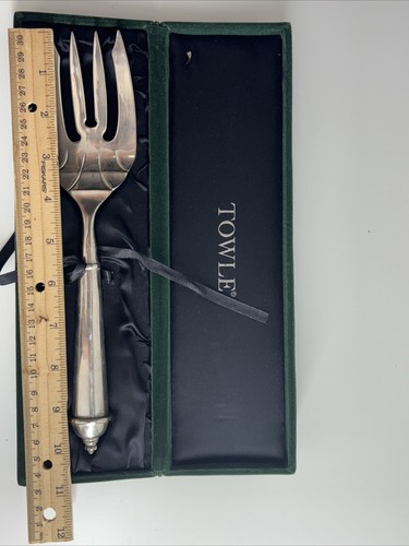 Vintage Towle Silver Plated 10" Serving Fork - Picture 4 of 6