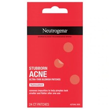 Neutrogena Stubborn Acne Ultra-Thin Blemish Patches, Hydrocolloid, 24 CT