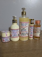 Golden face lotion, serum, face cream, oil,  shower gel. Super ecclaircissant