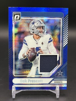 2024 Panini Donruss Optic Threads Blue Hyper #DTB-DPT Dak Prescott