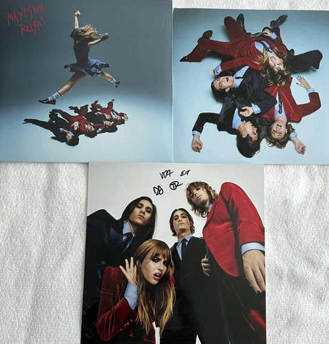 MANESKIN RUSH! ALBUM SIGNED INSERT VINYL RECORD AUTOGRAPH ITALY DAMIANO SEALED