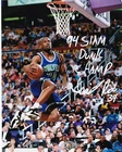 ISAIAH RIDER  MINNESOTA TIMBERWOLVES  1994 SLAM DUNK CHAMP   ACTION SIGNED 8x10