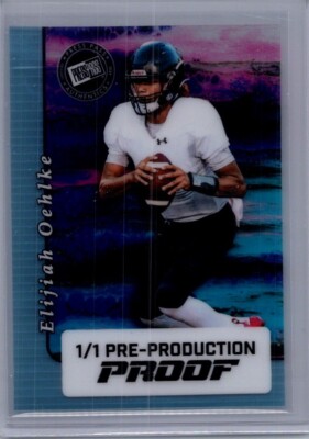 Elijiah Oehlke 2024 Leaf Football 1/1 Pre Production Proof