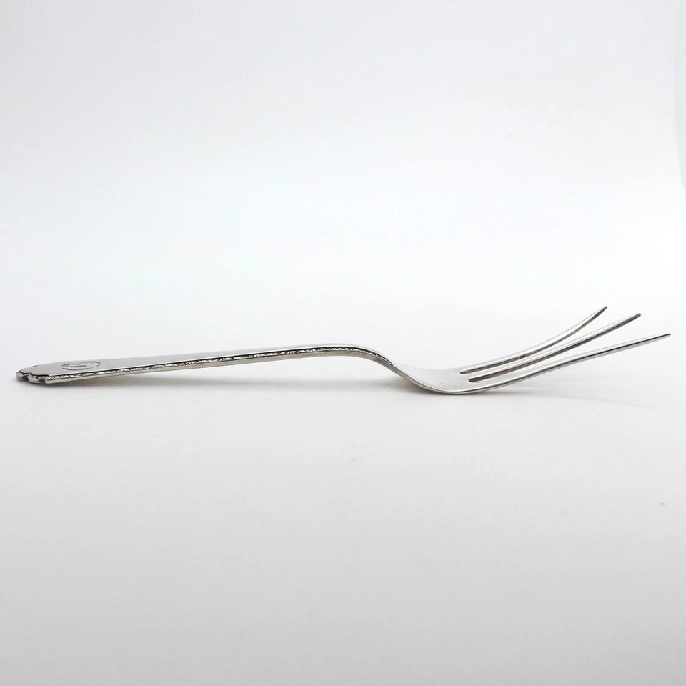 Antiguo tenedor de limón William Mary de plata de ley Lunt Foto 3 de 4