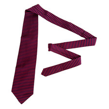 Brooks Brothers Makers Tie Men's Red/Blue Stripe Silk Necktie Handmade In USA