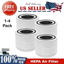 1-4 Pack Carbon + HEPA 3-in-1 Filter Set for LEVOIT Core 300 Air Purifier