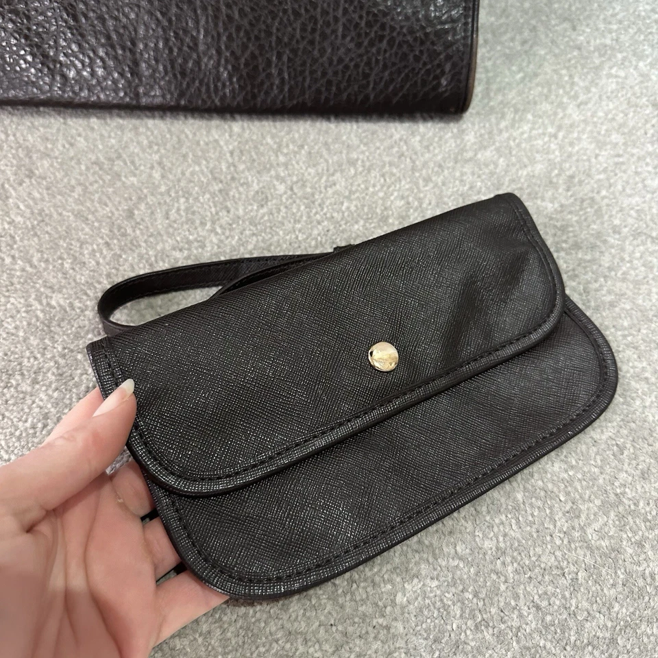 DKNY brown pebble grained real leather tote shopper bucket grab hand bag & Mini - Image 2 of 4