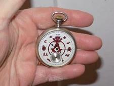 Vintage Elgin Masonic Pocket Watch Philadelphia Watch Case Co. Silverode 834517