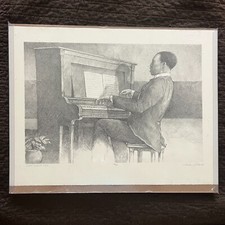 Scott Joplin "Easy Winners" Signed Print Wall Art 46/80 by Stanley Hew (?) 1994 Scott Joplin "Easy Winners" Signed Print Wall Art 46/80 by Stanley Hew (?) 1994