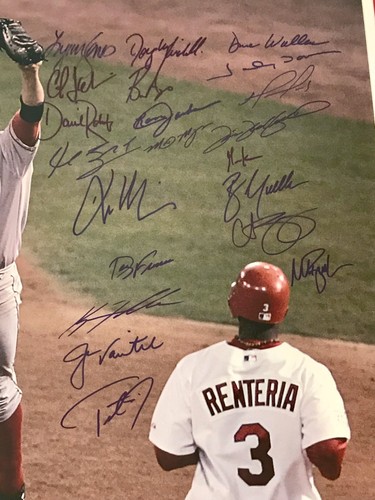 Foto 2004 Boston Red Sox Team firmata 20x24 COA JSA ""Maledizione inversa"" 04 autografo - Foto 3 di 8