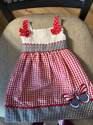 Emily Rose Patriotic Girl's Sundress Patriotic Butterfly Size 18M