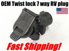 Pollak 7 way Trailer RV TWIST LOCK Vehicle Light Plug Socket OEM 12191503 GM