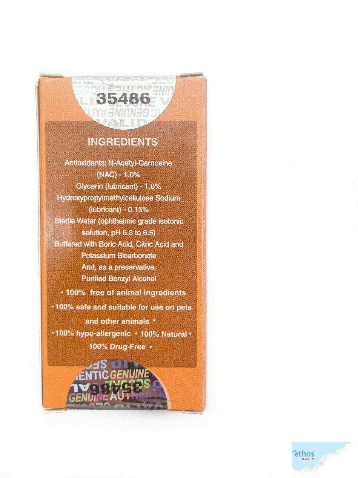 Ethos Bright Eyes Cataract Eye Drops for Dogs and Pets 1 Box 10ml FREE