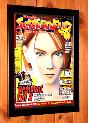 Resident Evil 3 Nemesis Jill Valentine Rare Magazine Cover Poster