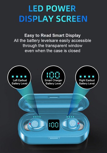 douszne słuchawki Bluetooth Bezprzewodowe słuchawki douszne Sportowy zestaw słuchawkowy Premium Sound z mikrofonem - Zdjęcie 41 z 49