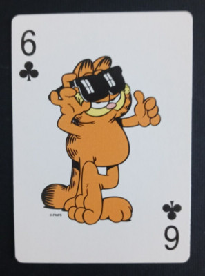 Hoyle Garfield Playing Card 6 Clubs