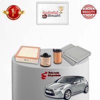 Set Service 4 Filter Citroen DS3 1.6 Bluehdi 55KW 75CV Von 2015->