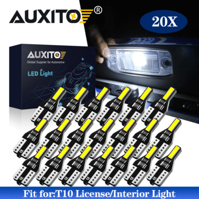 AUXITO T10 LED License Plate Light 168 Bulbs 2825 194 6000K Super Bright White