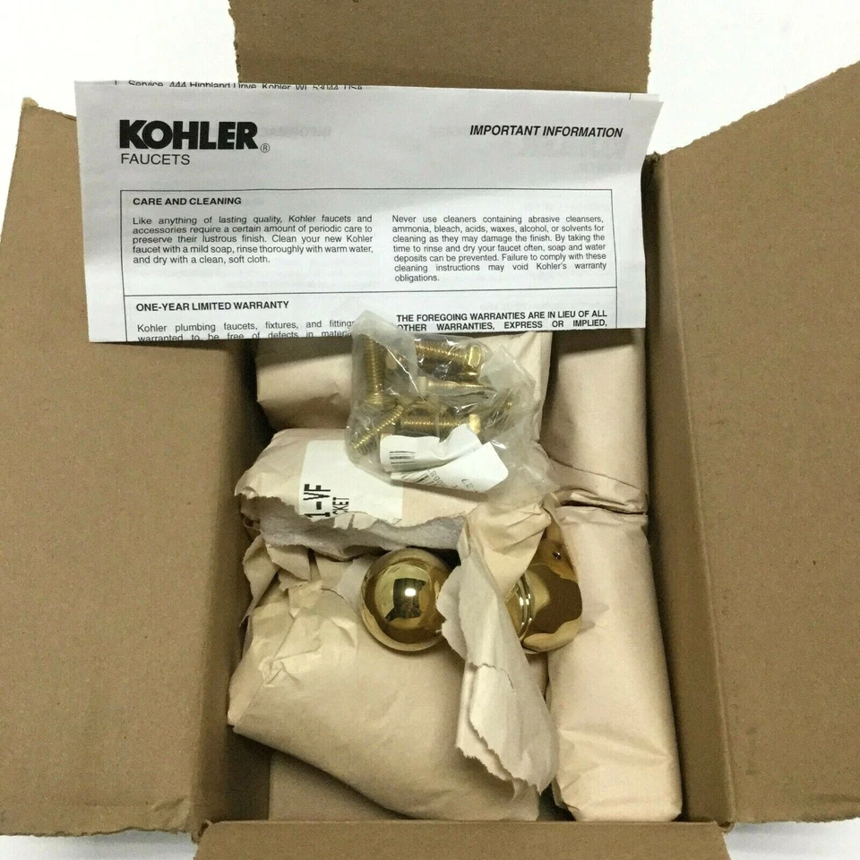 Soportes y tapas de toallero vintage Kohler, latón pulido vibrante Foto 2 de 3