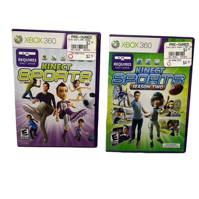 Kinect Xbox 360 Games Lot Of 2 ( Kinect Sports & Kinect Sports Season 2)