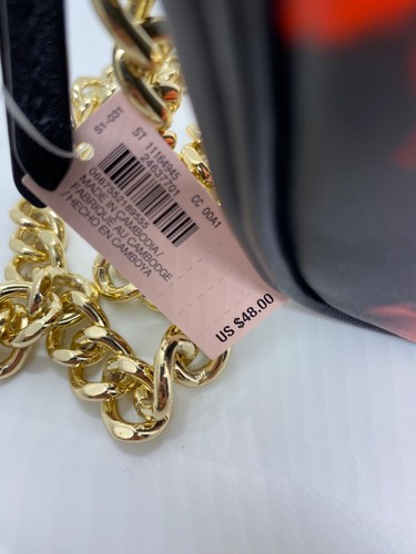 Victoria's Secret Holiday Bold Red Pink Floral Bag with Tags - Picture 3 of 4