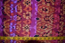 MULTI COLORFUL PRINT 100 POLYESTER NO STRETCH FABRIC 36X58 INCHES 1 YARD