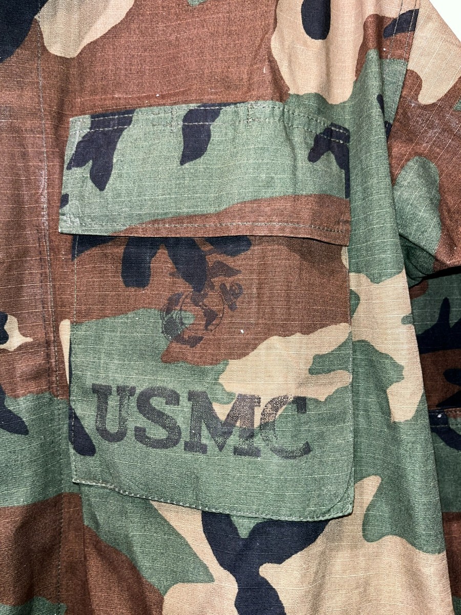 USMC Military Combat Woodland Camo Jacket Size Small Regular USMC Military Combat Woodland Camo Jacket Size Small Regular