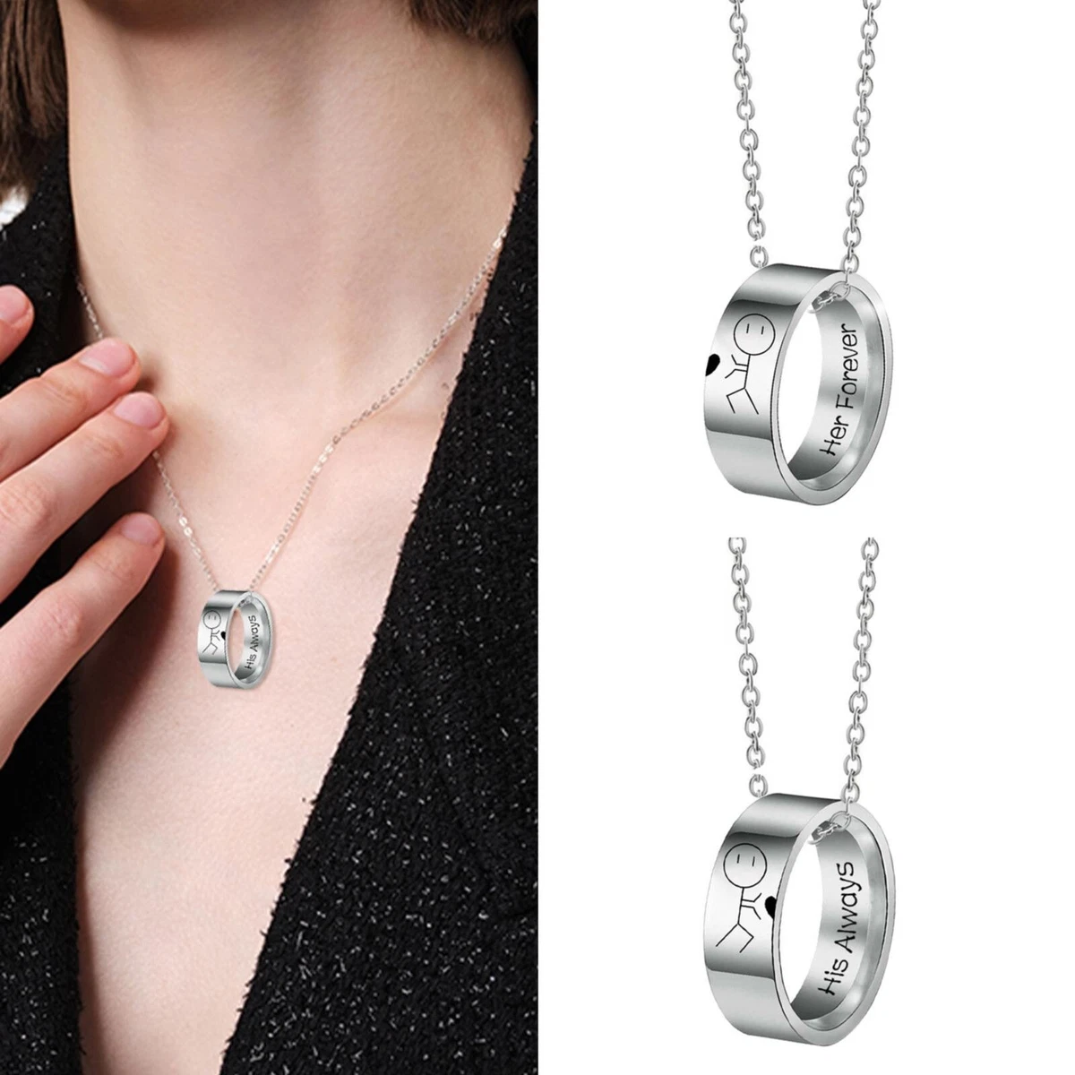 Steel necklace for her deals