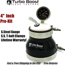 4" TURBO BOOST LEAK TESTER 30 PSI S.Steel - Garrett GT GTX 3076 3082 3576 3582