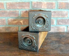 Vintage Wooden Sewing Machine Cabinet Drawers; Pressed Wood Facade