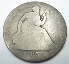 1859 O * USA Silver SEATED LIBERTY HALF DOLLAR * Exact coin * USA Only FREE Ship