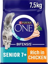 PURINA ONE Bifensis Senior 7+ Dry Cat Food Chicken 7.5kg Pack, Great Quality, UK 4.62 per kilo