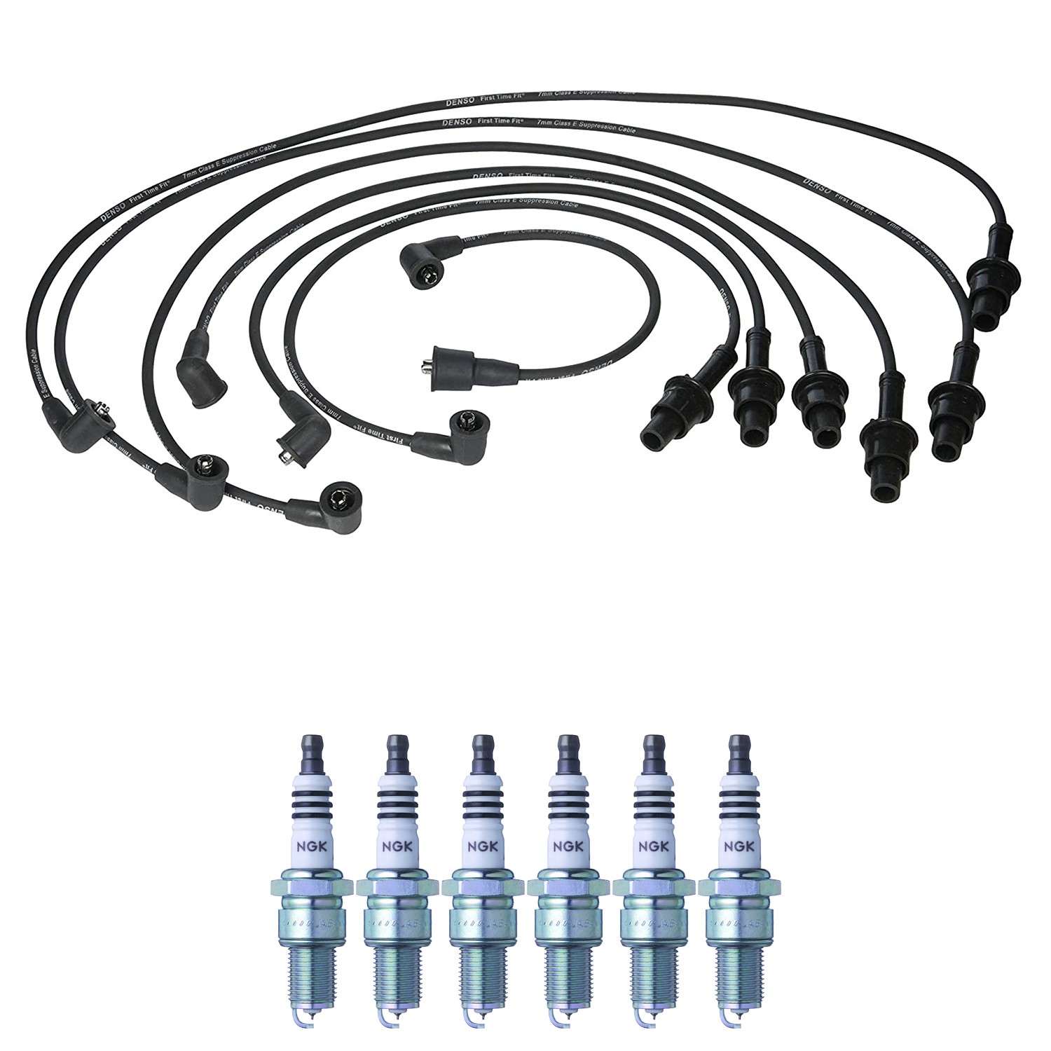 Denso Ignition Wires and NGK Spark Plugs Kit for Toyota Cressida Celica 2.8L L6