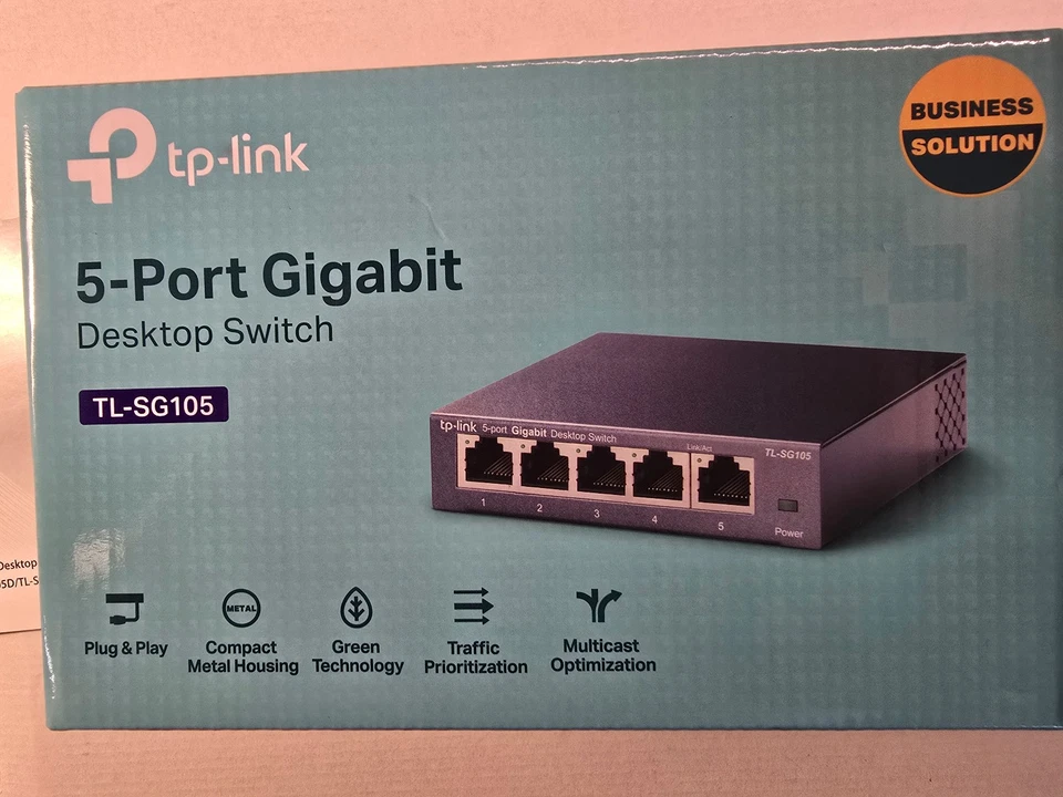 TP-LINK TL-SG1005P 5-Port-10/100/1000Mbit/s-Desktop-Switch mit 4 PoE-Ports