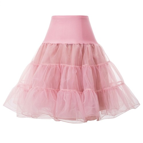 Unterrock Petticoat Hochzeitkleid Knielang Mehrfarbig Partykleid Vintage Voile - Bild 9 von 50