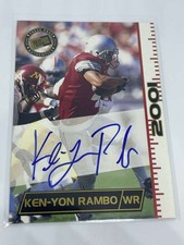 2001 Press Pass Authentics Ken-Yon Rambo Rookie Auto On Card Autograph RC. rookie card picture