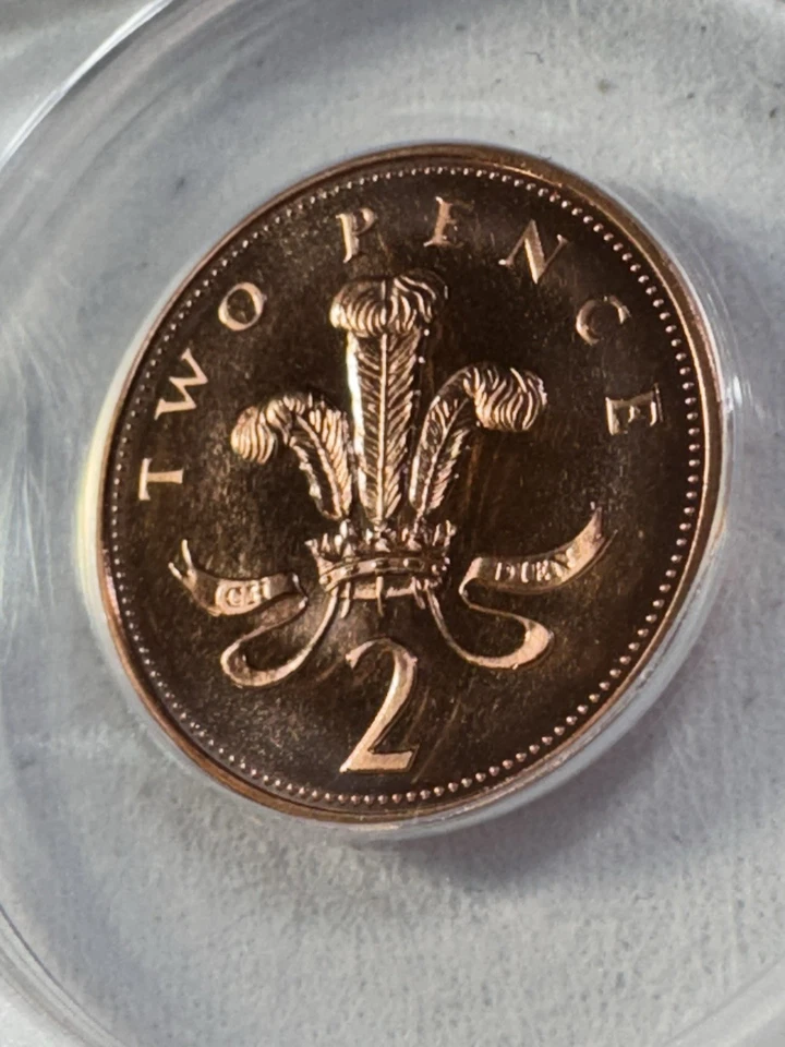 1998 Great Britain 2 Pence Graded MS 68 RD by ANACS - Image 3 of 4