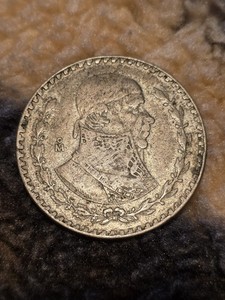 MEXICO - 1 Un Peso 1966 Jose Morelos - Silver