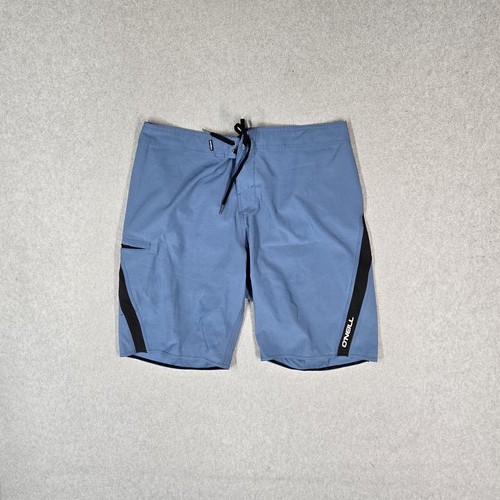 O'Neill Men Swimwear 34 Blue Superfreak Board Shorts Cargo Logo 10" Inseam