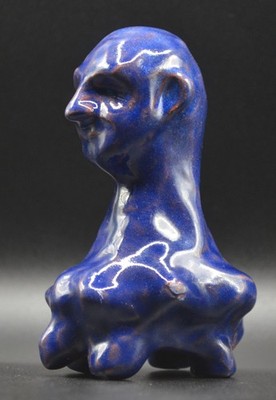 ''Turtle Head'' - Expensive Original Clay sculpture, hand made& glazed.