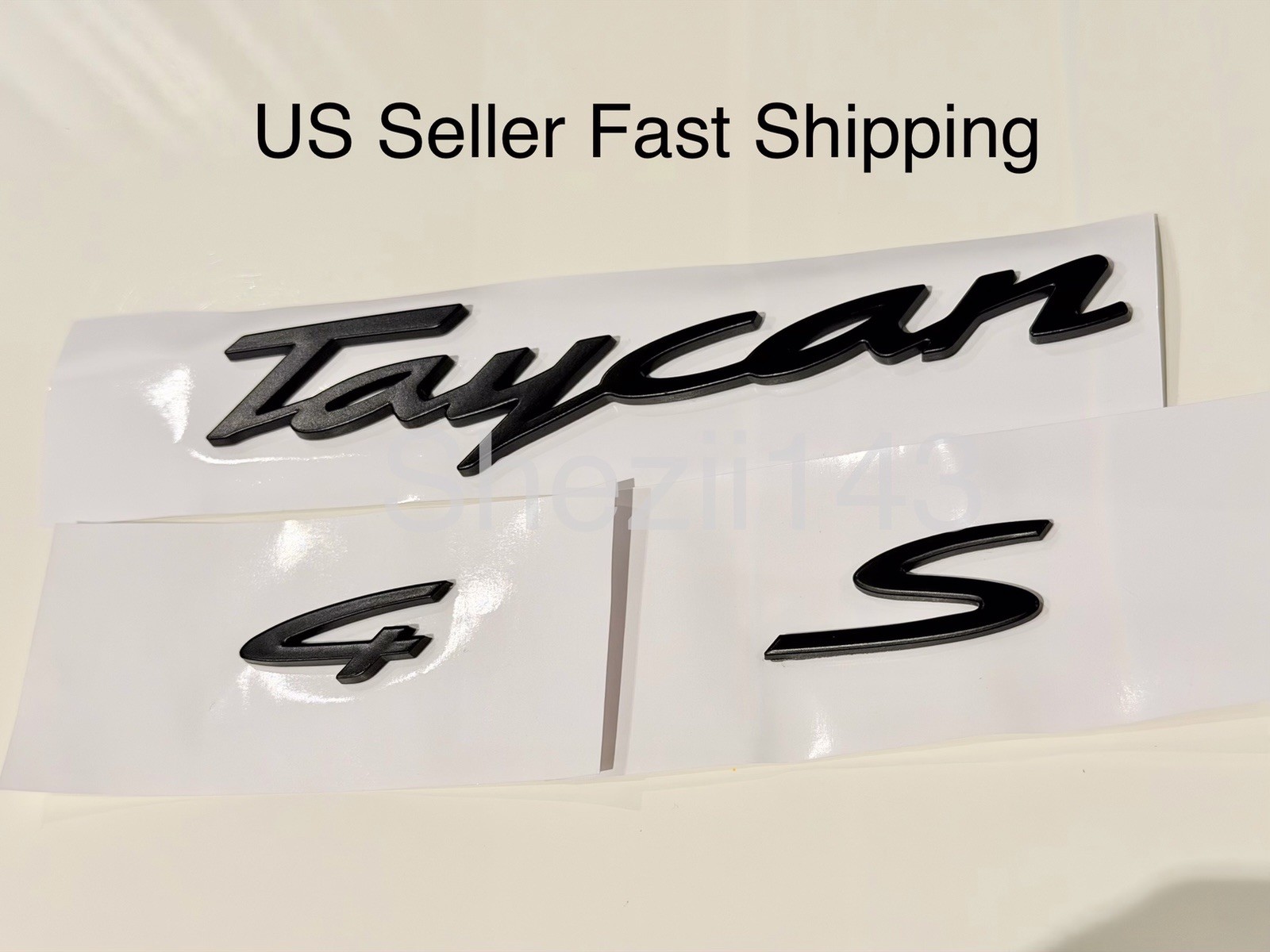 Porsche Taycan 4S Matte black rear emblems