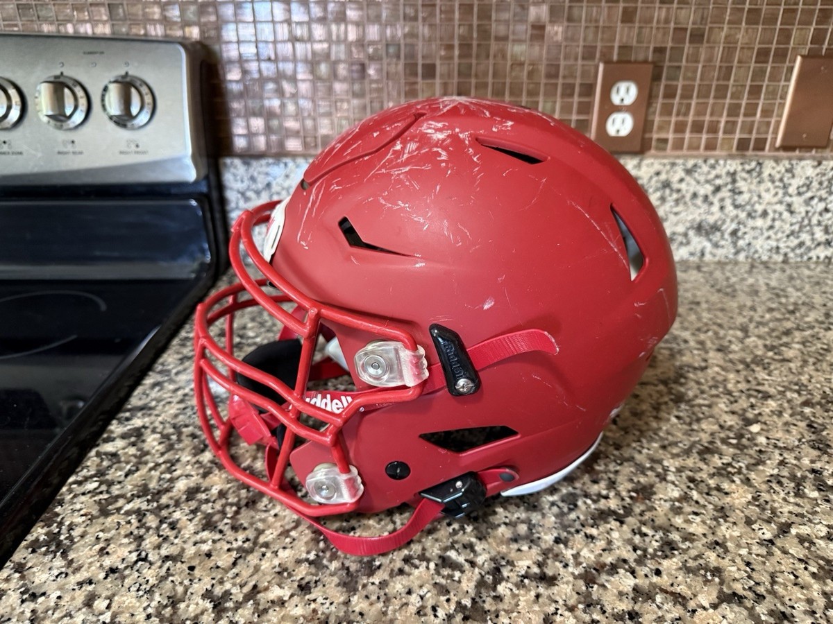 Riddell SpeedFlex Full Size Gameday Football Helmet Matte Red w
