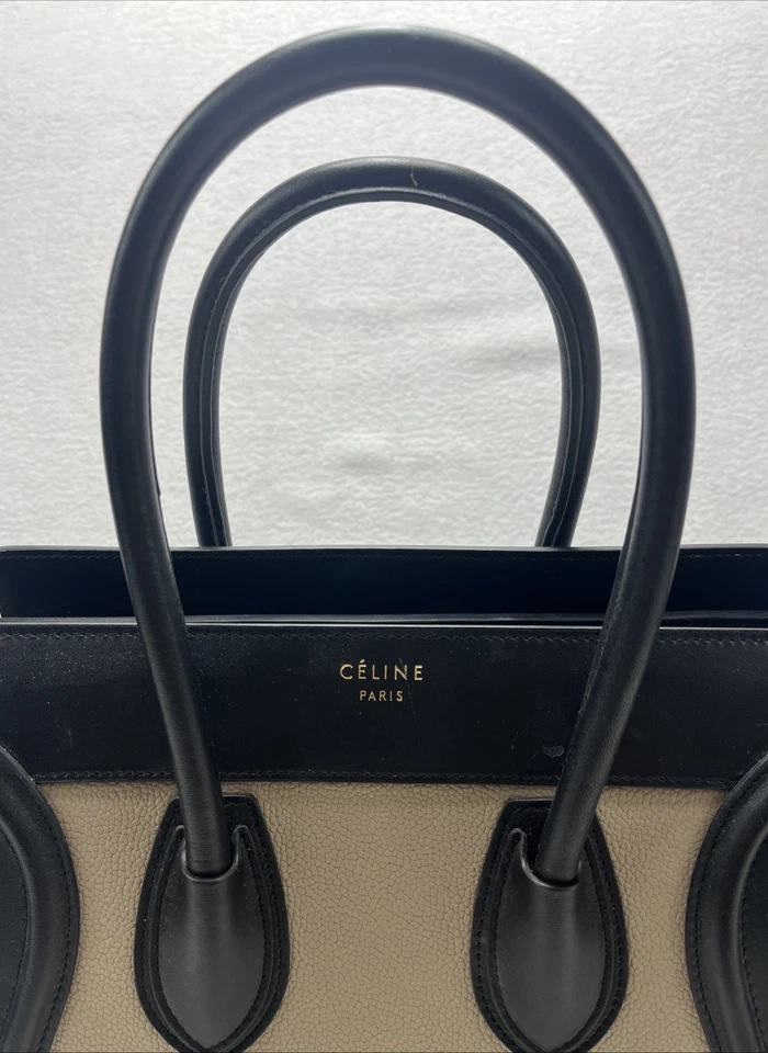 Celine Tricolor Luggage Bag  Pebbled Leather Mini S-SN-0142 - Image 4 of 4