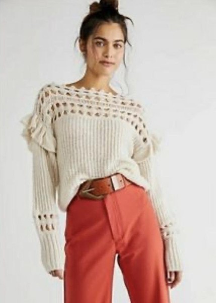 Women Free People Sweater Beige 40 / L / 48