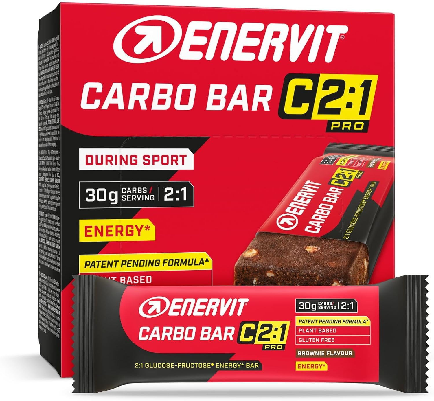 Enervit Carbo Bar C2:1PRO Brownie 45g - Barretta Energetica Pro