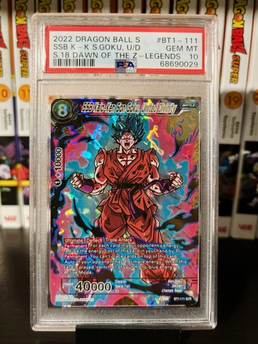 2022 Dragon Ball Super SSB Kaio-Ken Son Goku United Divinity SCR BT1-111 PSA 10