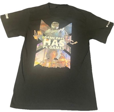Game Pass Has PC Games Xbox T Shirt-Size S-GameStop Employee Shirt Gaming Halo