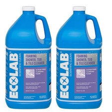 ECOLAB 1 Gal Foaming Shower Tub Tile No-Scrub All Purpose Bathroom Cleaner 2 PK