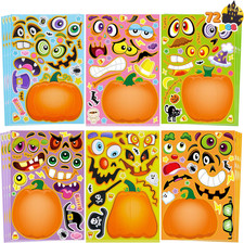 JOYIN 72 Pcs Halloween Pumpkin Stickers for Kids, Halloween Party Favor, Craft P